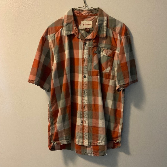 Simms Men’s Plaid Short Sleeve Shirt – Size XL - Picture 1 of 2